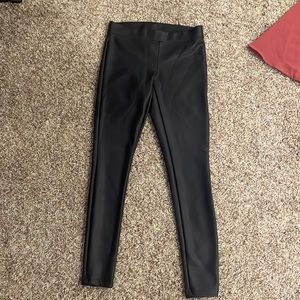 Express size small black leather leggings never worn